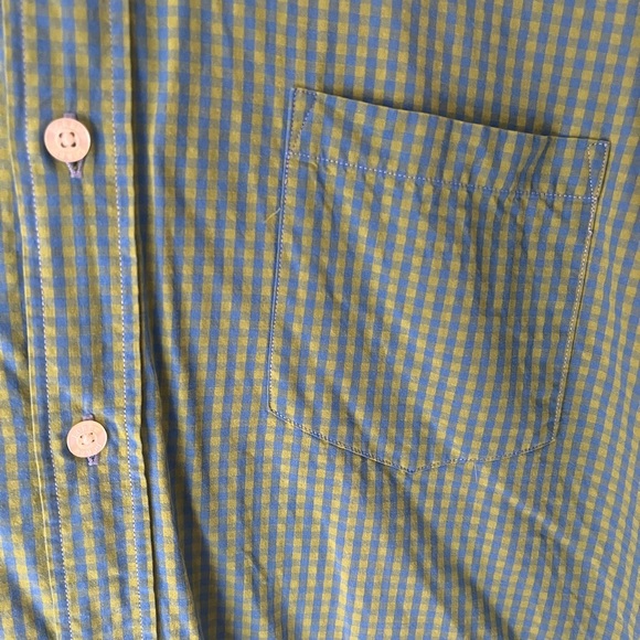J. Crew long-sleeve button down- Blue/Green Check 🟢🔵 - Picture 3 of 4